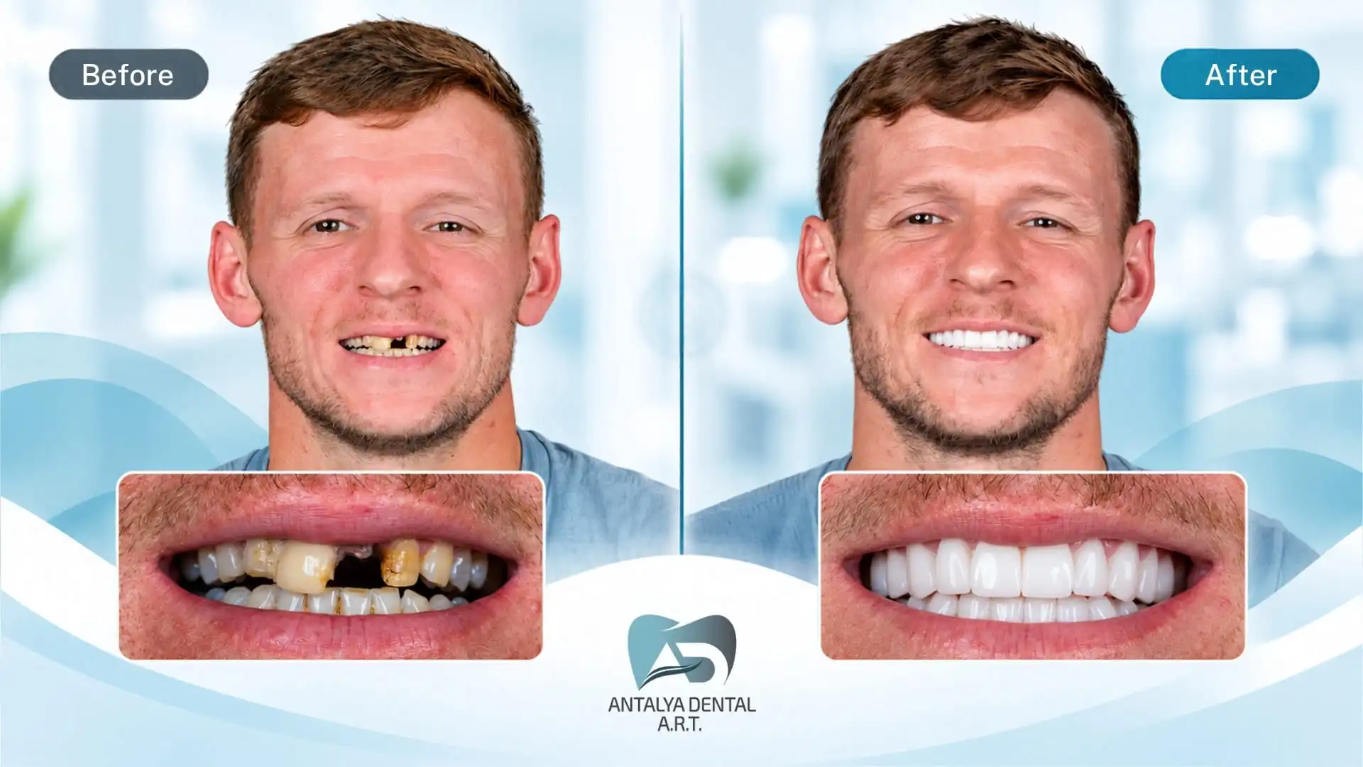 Dental implants before and after in Antalya, Turkey - 4